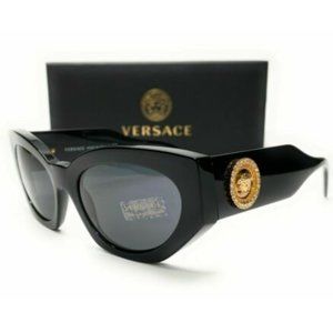 Versace Women's Black and Grey Sunglasses!